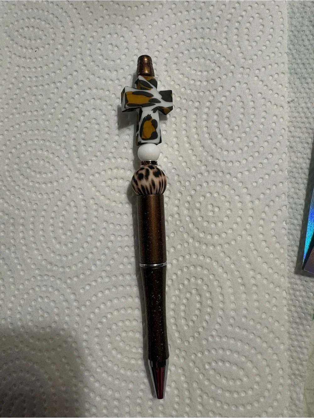 Kids Beaded Character Pen — Multicolor Decorative Accessory